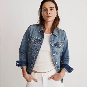 Madewell Denim Jean Jacket in Medford Wash Size Petite M- Fits like S